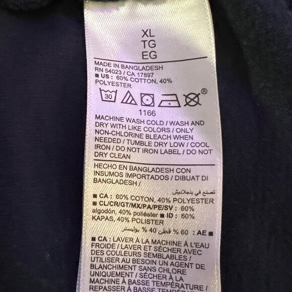 Old Navy Dark Blue with Oranges Soft-Washed Short-Sleeve Tee T-Shirt SZ XL - Picture 4 of 4